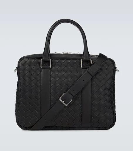 Bottega Veneta Intrecciato leather briefcase 1