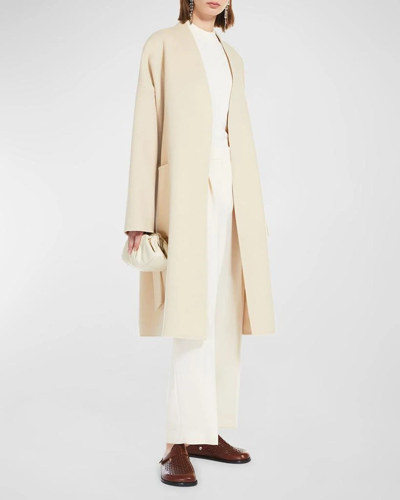 Weekend Max Mara Eris Wrap-Front Virgin Wool Peacoat 3
