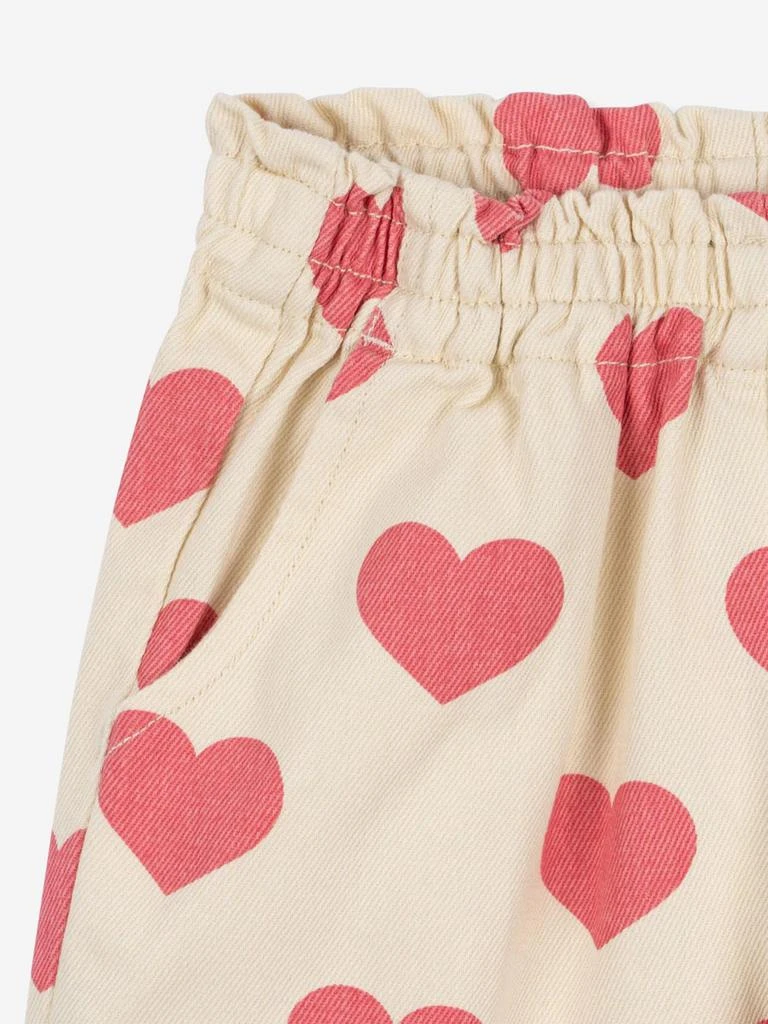 Konges Slojd Girls Hearts Magot Frill Pants in Ivory 3