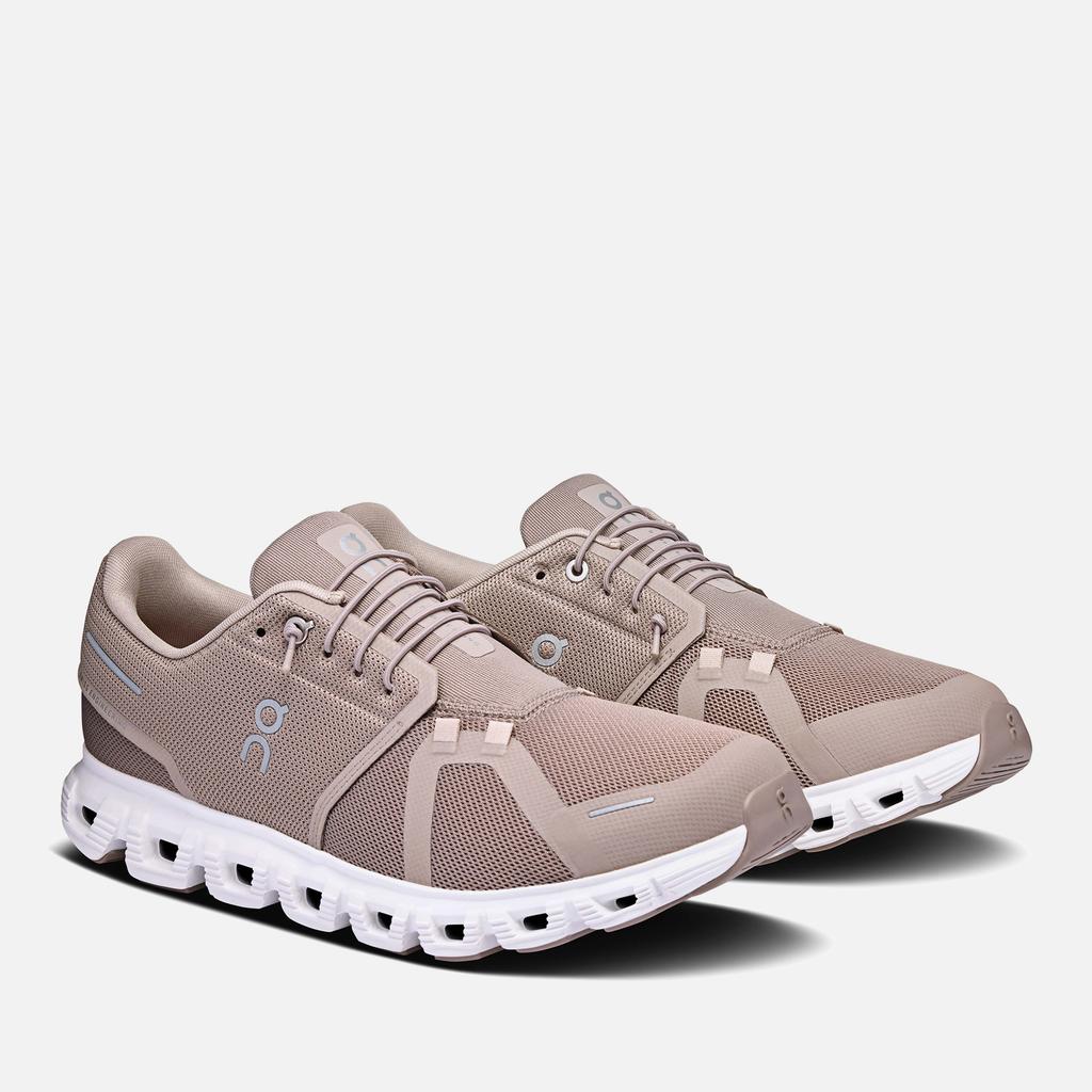 On Men's Cloud 6 Running Trainers - Fog/White