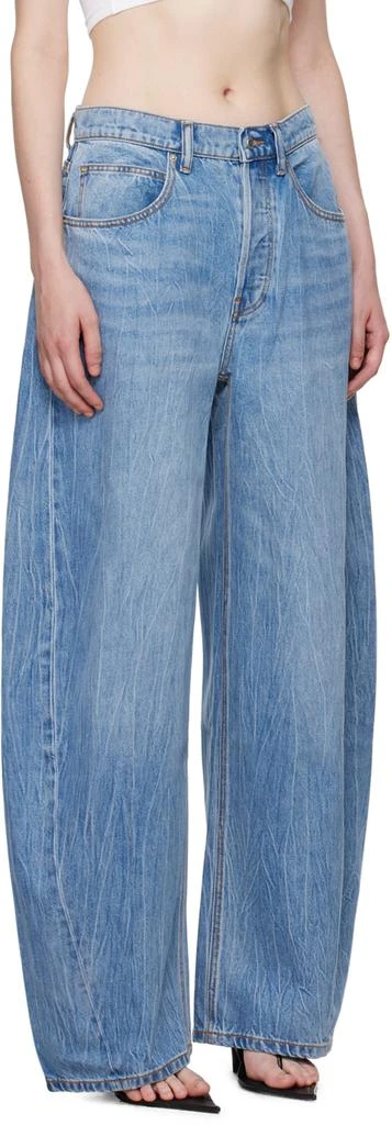 Alexander Wang Blue Oversize Low-Rise Jeans 2