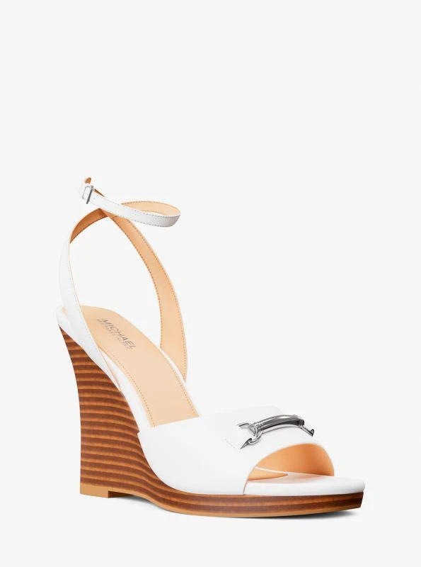 Michael Kors Carson Leather Wedge Sandal 1