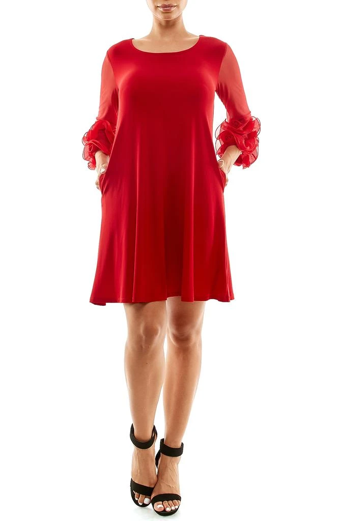 nina leonard red dress NINA LEONARD Women's Dress Size 1X Asymmetrical Red Maxi Dress Size 1X