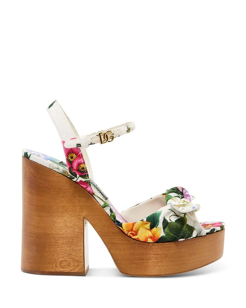 Dolce & Gabbana Women's Knotted Platform Sandals 3