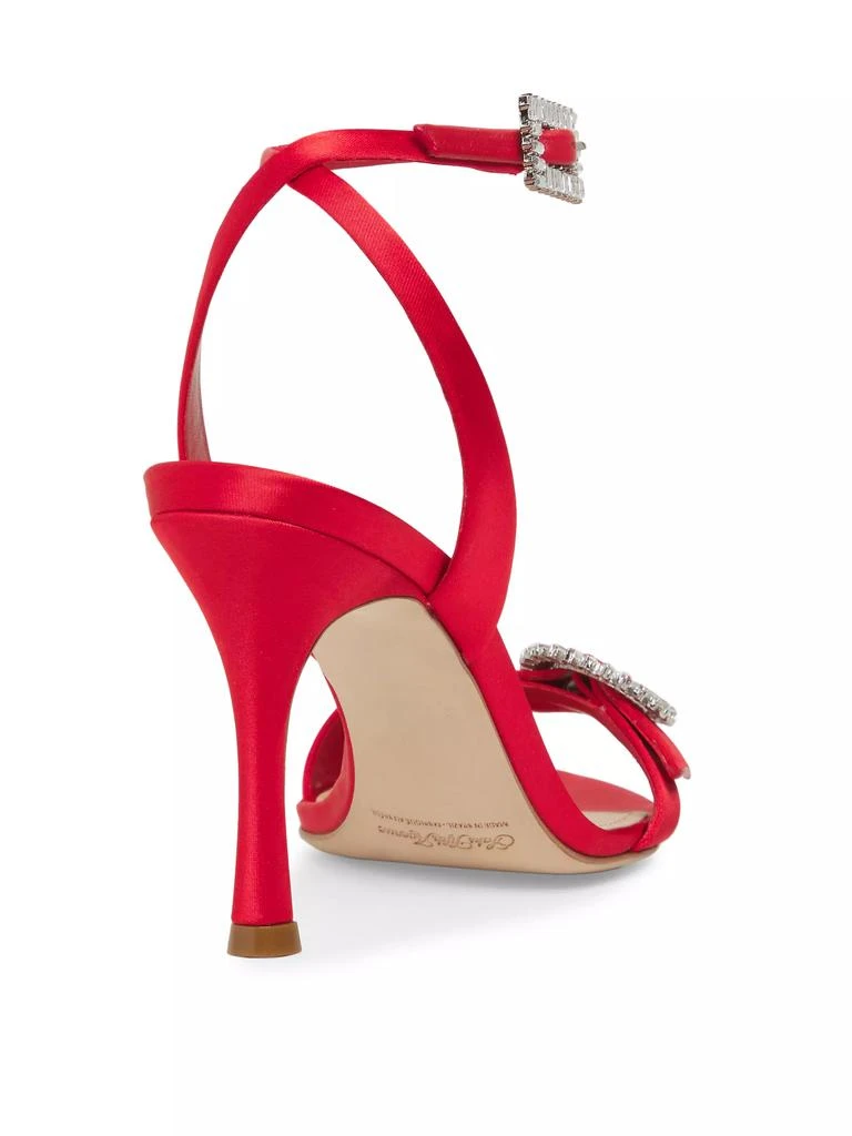 Saks Fifth Avenue Satin 90MM Sandals RED 37-7 - Sandals - Free 
