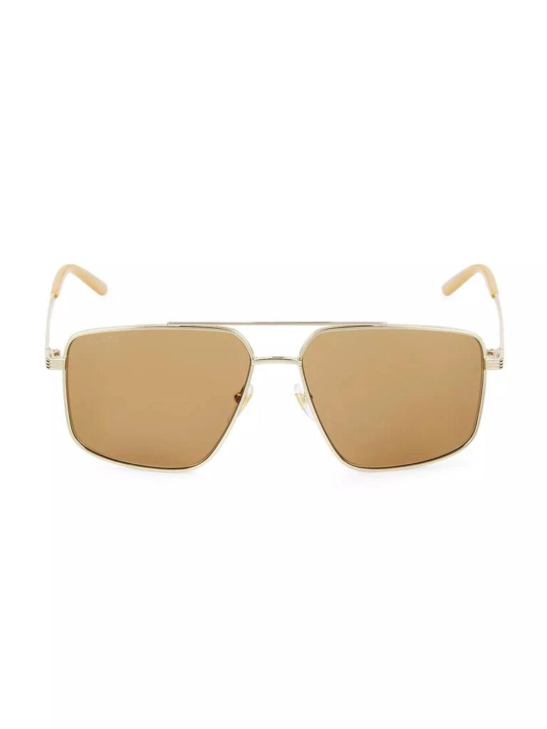 Gucci Gucci Logo 60MM Aviator Sunglasses 1