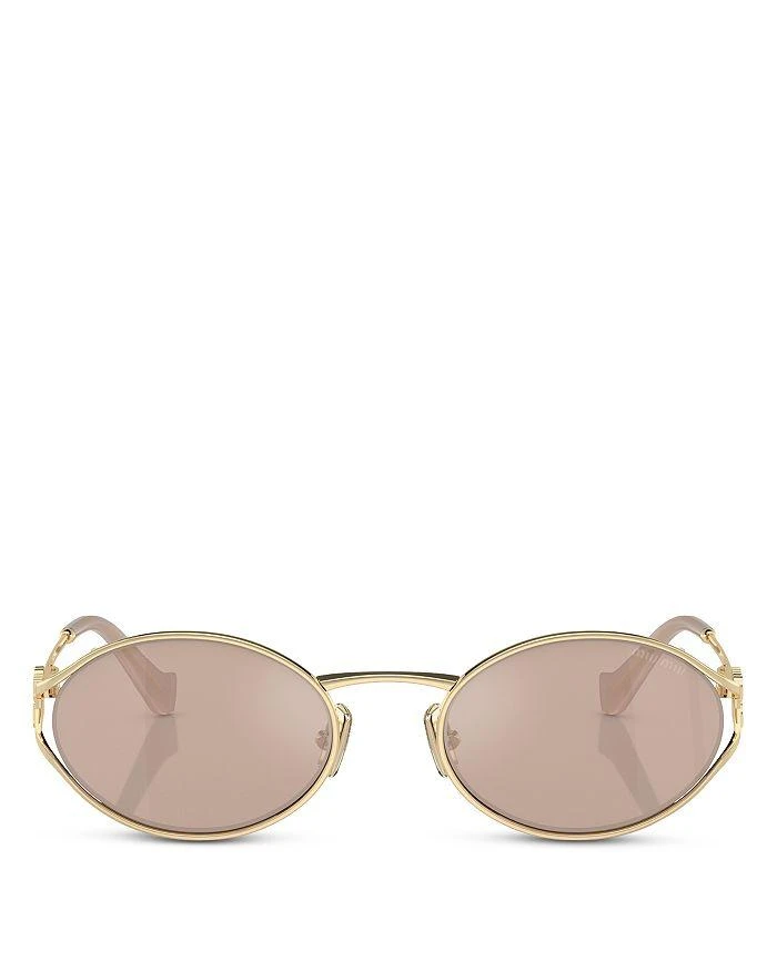 Miu Miu Metal Oval Sunglasses, 54mm 2