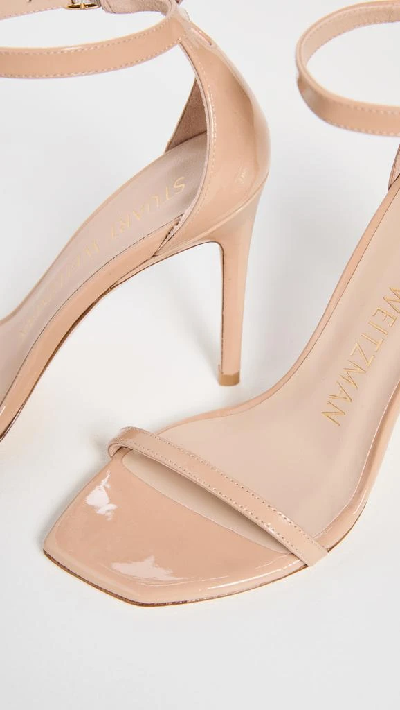 Stuart Weitzman Nudist Curve 100 Patent Sandals 5