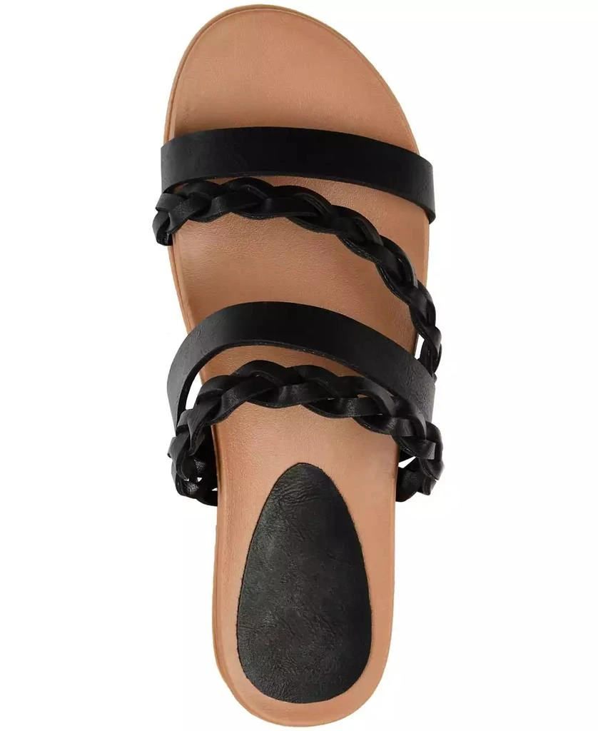 Journee Collection Women's Colette Braided Strappy Open Toe Flat Sandals 4