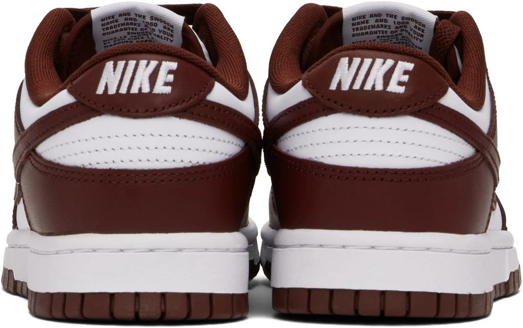 NIKE Burgundy & White Dunk Low Retro Sneakers 2