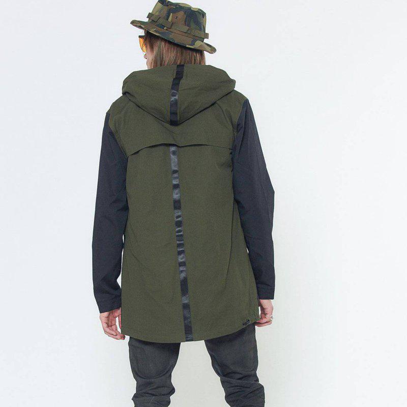 Konus Men's Hooded Jacket With Color Block X Patch Olive