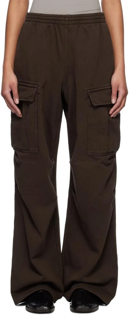 SKIMS Brown Boyfriend Fleece Cargo Lounge Pants 1