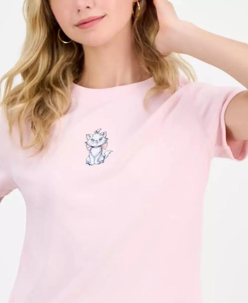 Freeze 24-7 Juniors' Embroidered Cat Baby T-Shirt 3