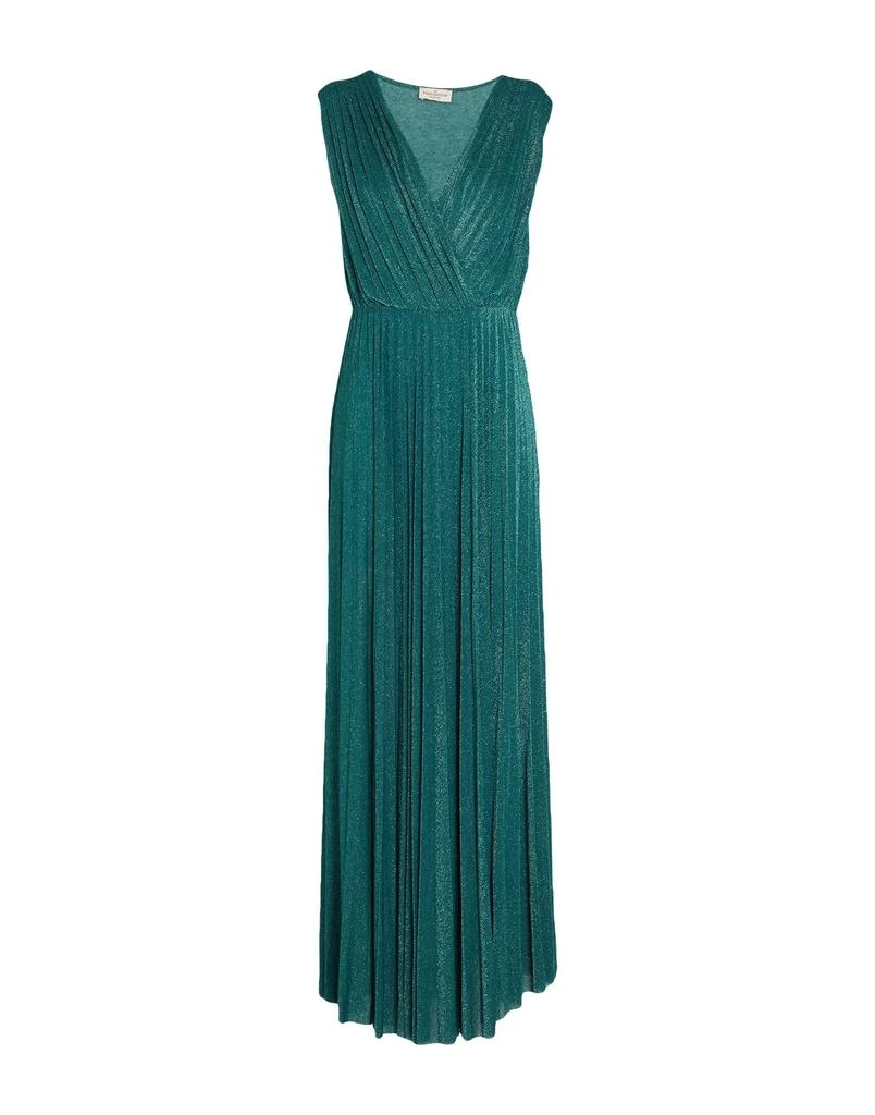 green emerald velvet dress SANDRO DAY DREAM MAXI DRESS IN VISCOSE-KNIT MAXI DRESS - Green