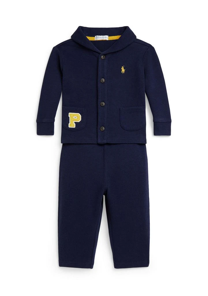 Ralph Lauren Baby Boys Estate Rib Letter Jacket
Pants Set