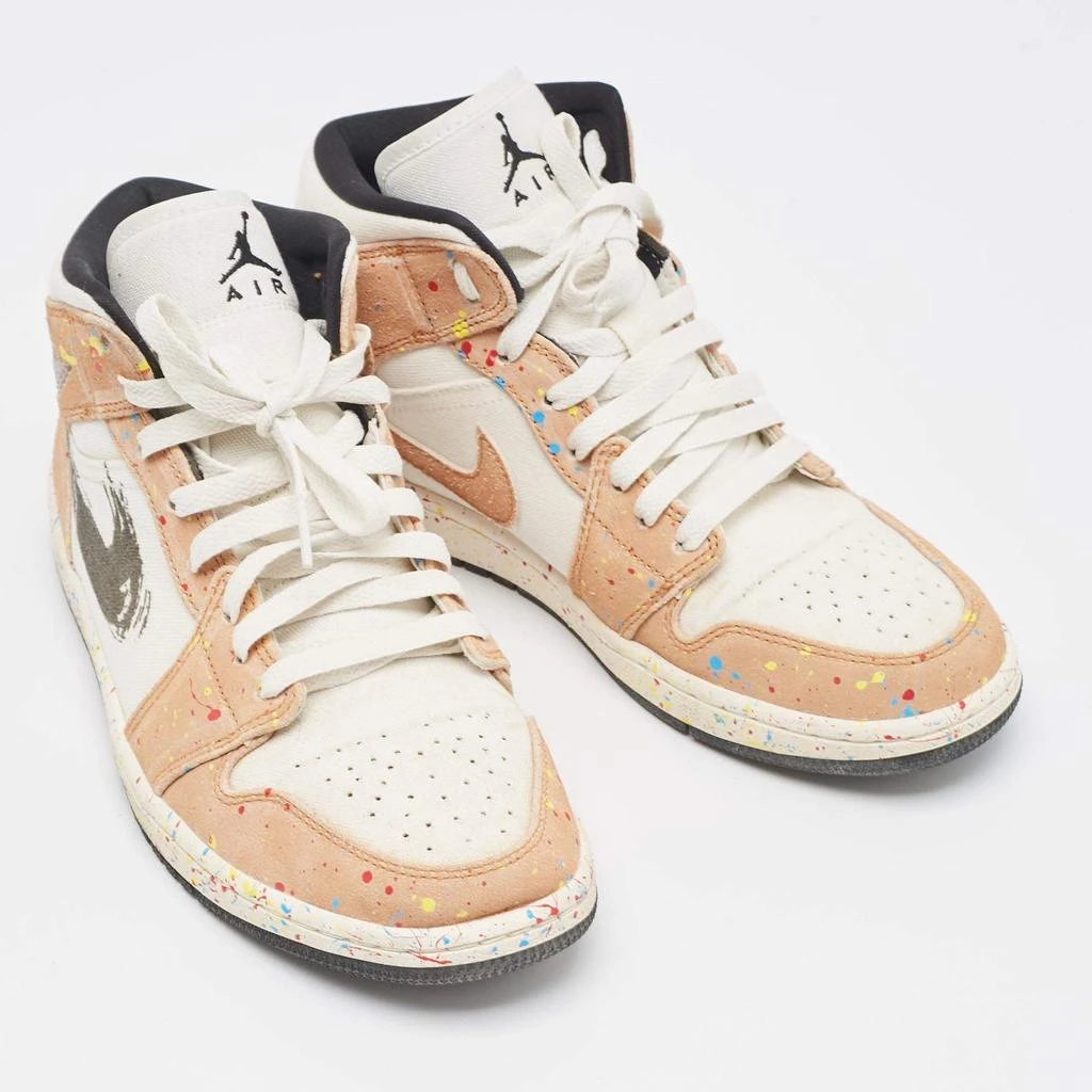 Jordan Air Jordans Multicolor Suede and Canvas Jordan 1 Mid SE Brushstroke Sneakers Size 42 4