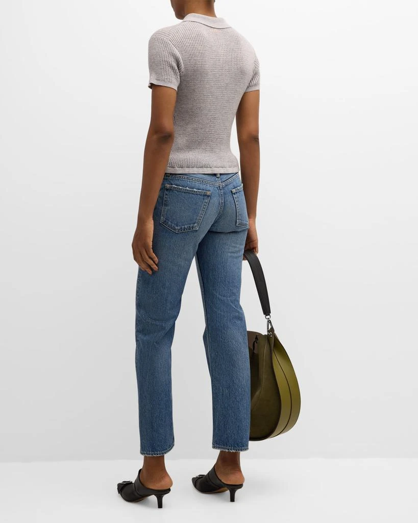 MOUSSY VINTAGE Elfers Wide Straight Mid-Rise Jeans 4