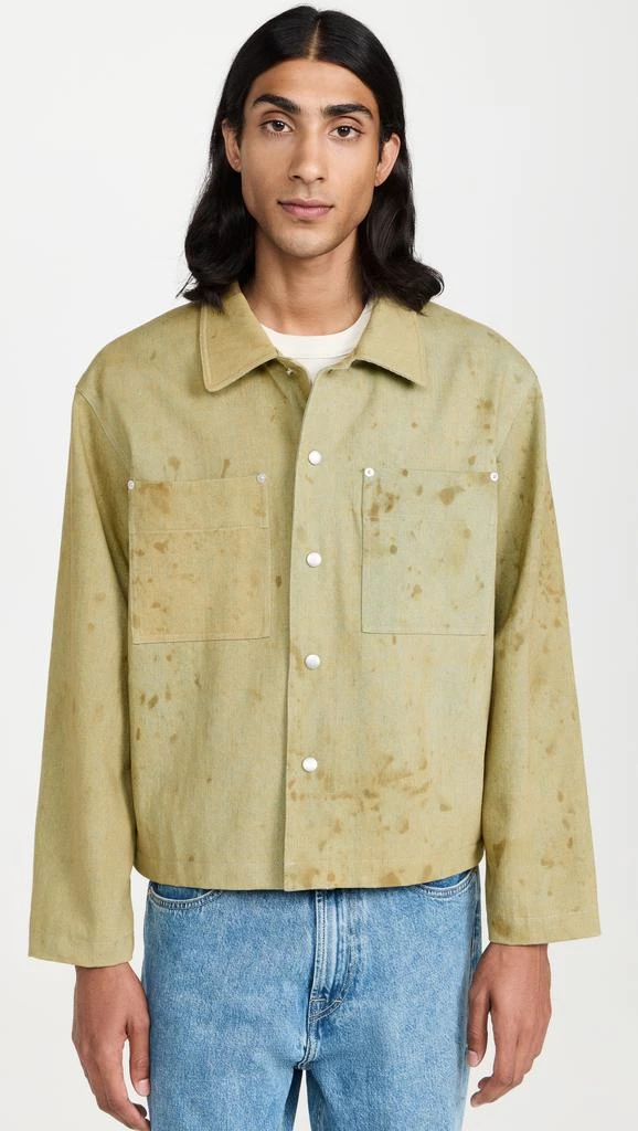 FRAME Painted Denim Shirt Jacket 6