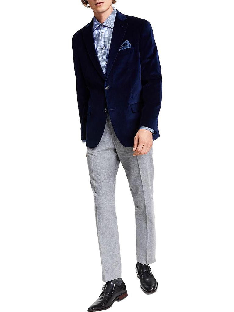 Alfani Mens Dressy Velvet Two-Button Blazer