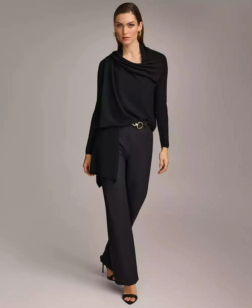 Donna Karan Women
s Long-Sleeve Drape-Front Cardigan 6