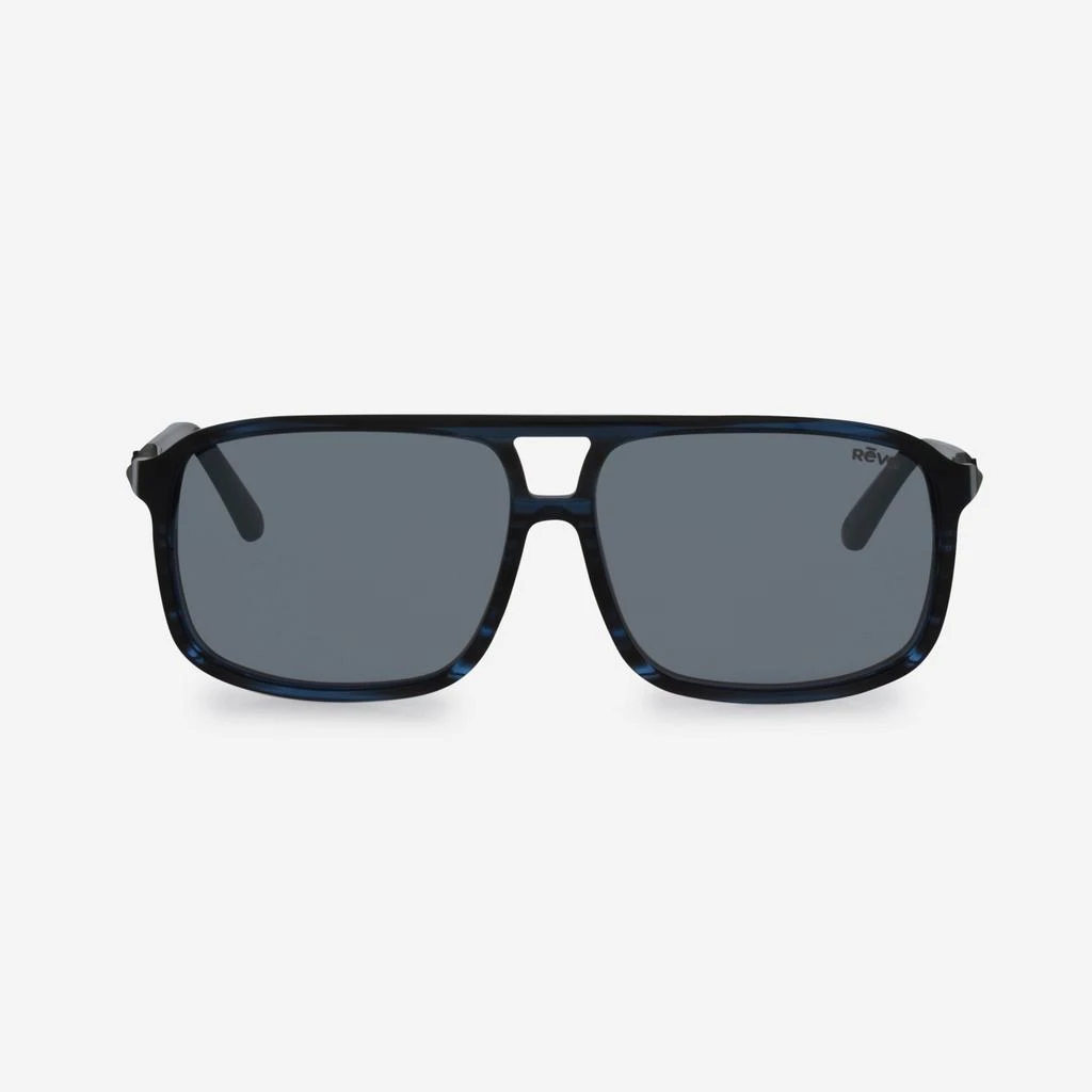 Revo Revo Desert Men's Blue Horn Tortoise & Graphite Navigator 60 mm Sunglasses RE116505GY 1