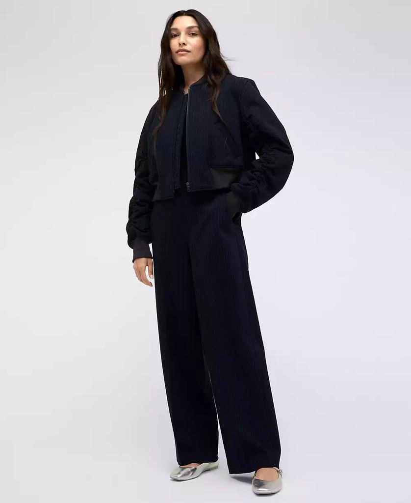 Kenneth Cole Women's Fly-Front High-Rise Wide-Leg Pants 4