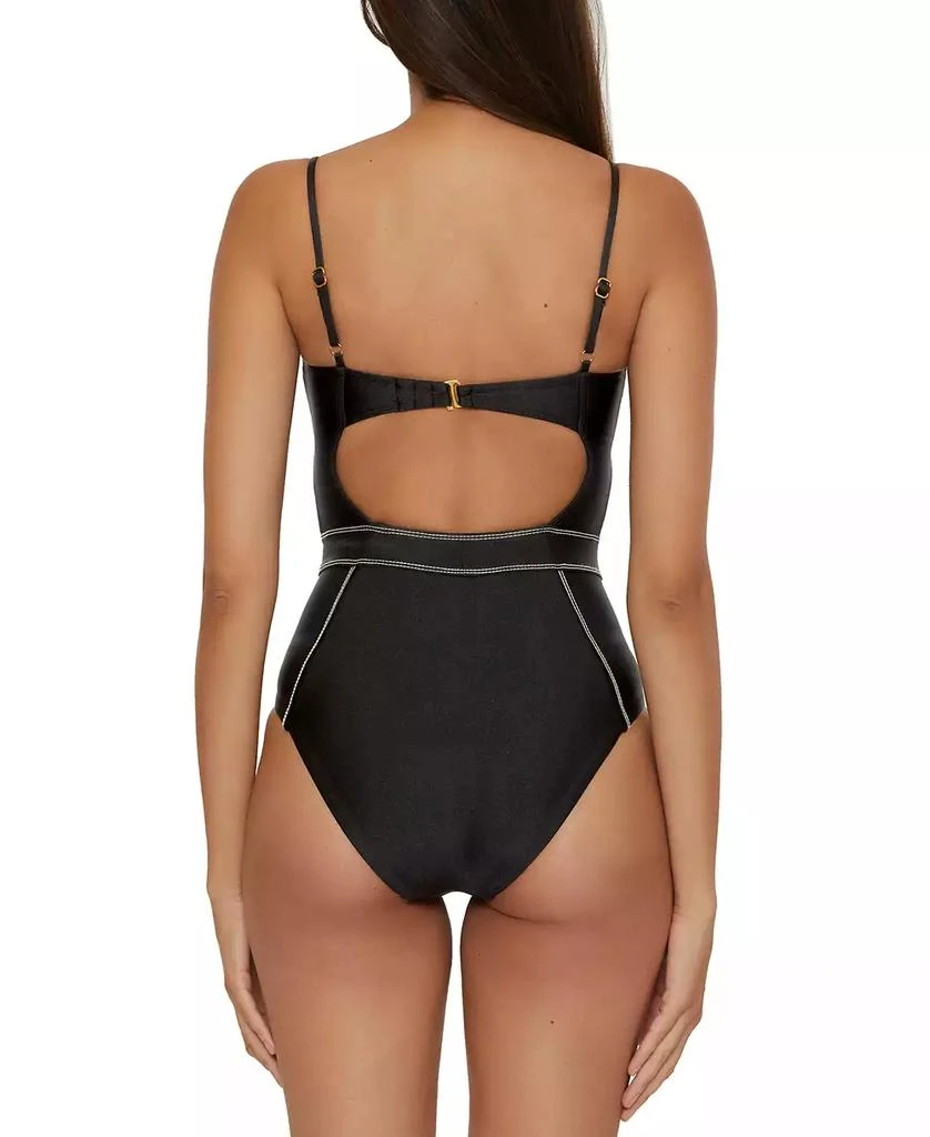 Becca Women's Color Sheen Corset-Seamed One-Piece Swimsuit 2