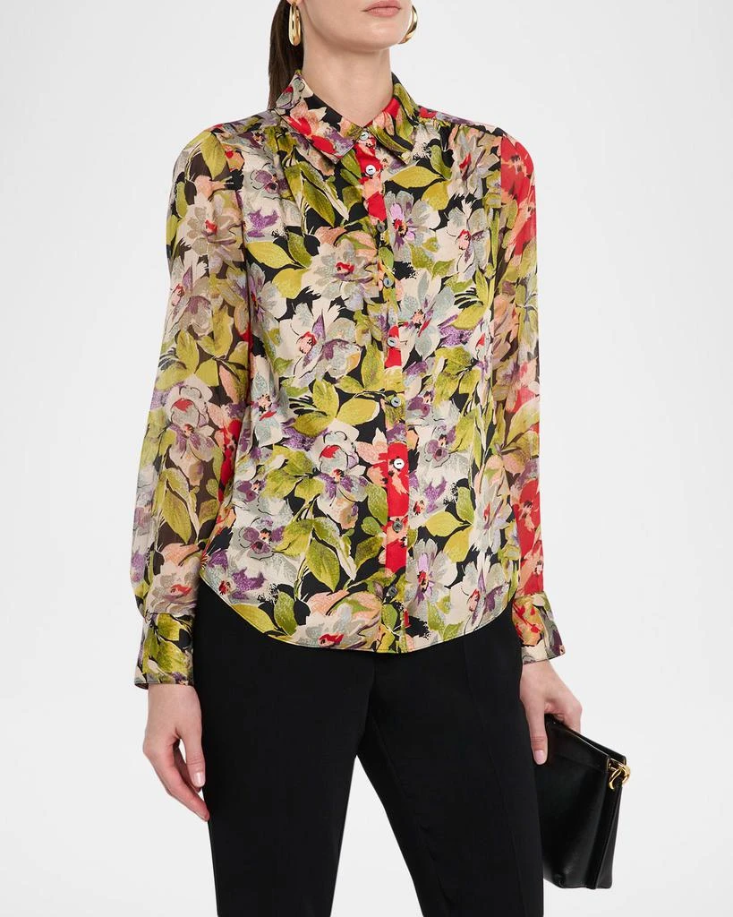 Cinq a Sept Dare Long-Sleeve Canyon Bloom Top 4