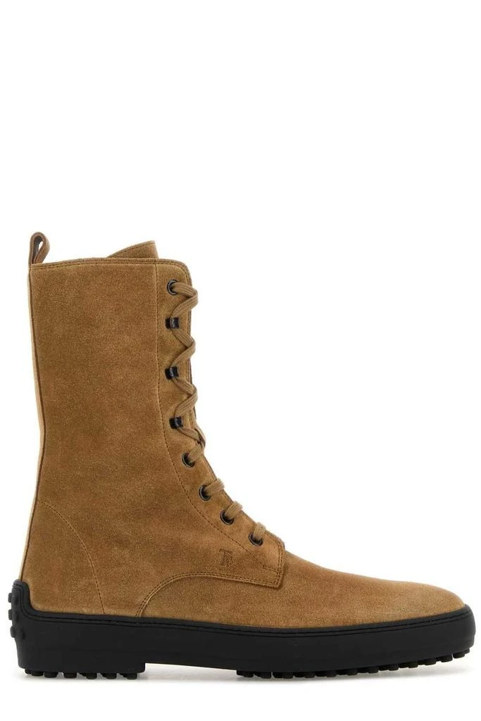 Tod’s Tan Suede Lace Up Chelsea Ankle Boots Tod main image 3