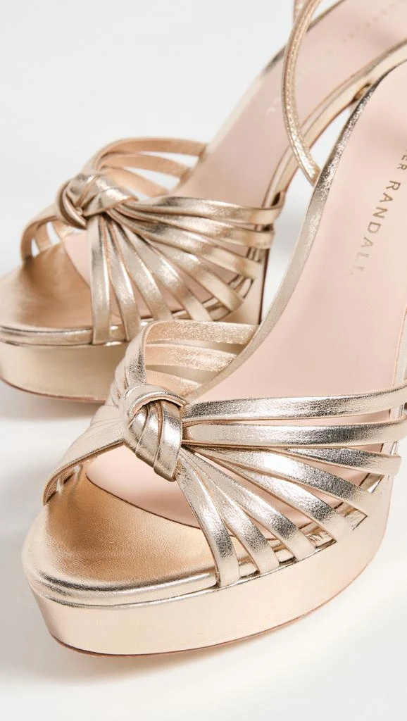 Loeffler Randall Rivka Leather Knot Platform Sandals 5