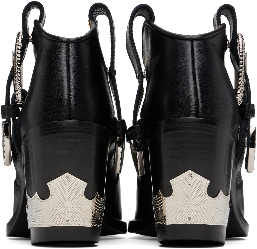 Toga Pulla Black Western Style Ankle Boots 2