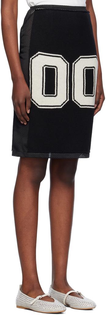 Ashley Williams Black '00' Midi Skirt