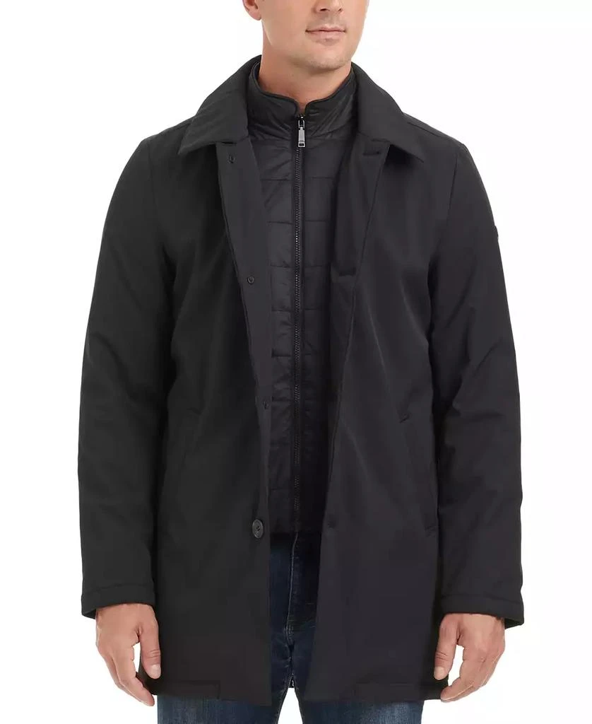 Vince Camuto Men's Refined Rain Coat with Bib Back 4