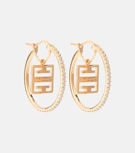 Givenchy 4G crystal-embellished hoop earrings 1