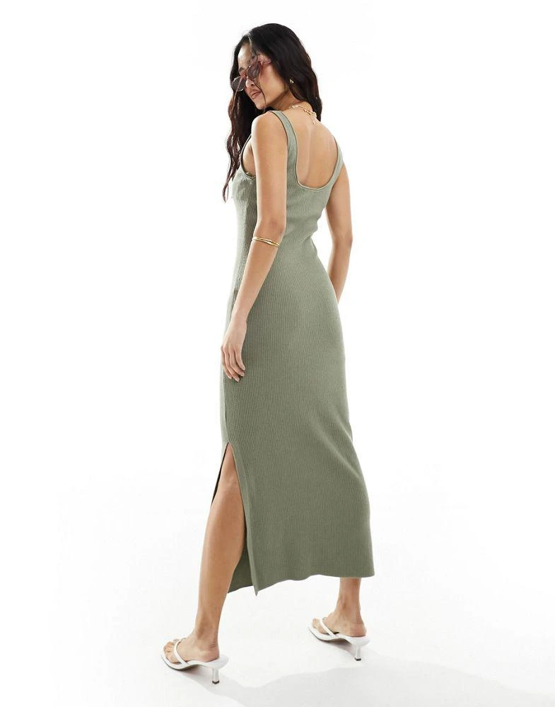 & Other Stories knitted sleeveless midi column dress in khaki green  On  Sale Now with Up to 70% Off | Discover Exclusive Deals & Savings at  BeyondStyle  Authentic & Other