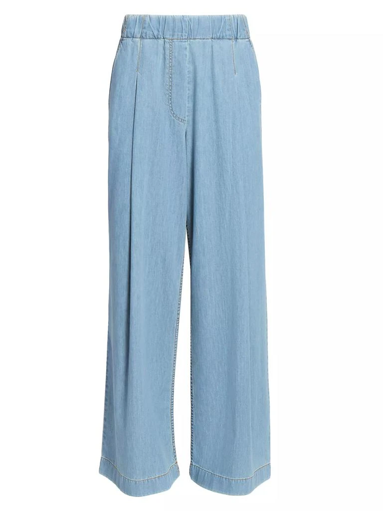Dries Van Noten Pila Cotton Denim Wide-Leg Pants 1