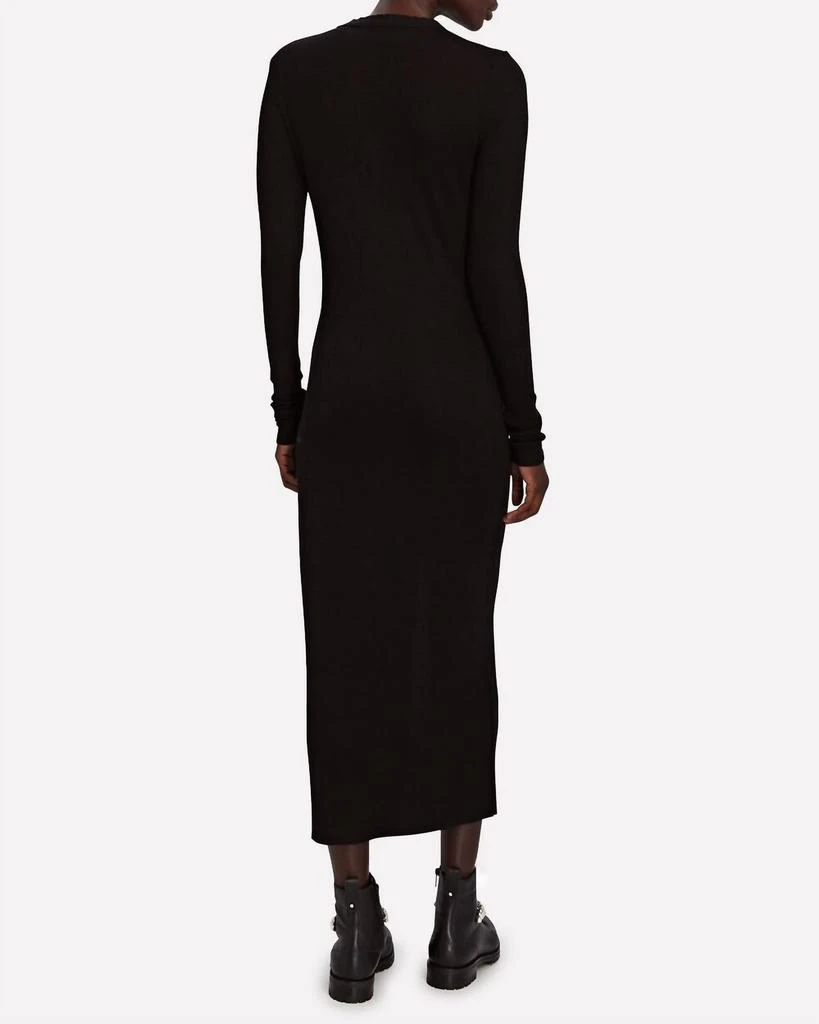 Enza Costa Silk Rib L/s Cardigan Midi In Black 2