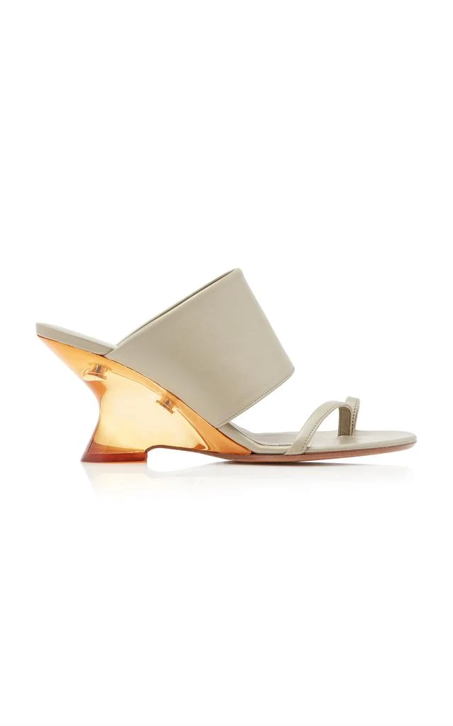 Dries Van Noten Dries Van Noten Wide-Strap Leather Sandals - Moda Operandi 1