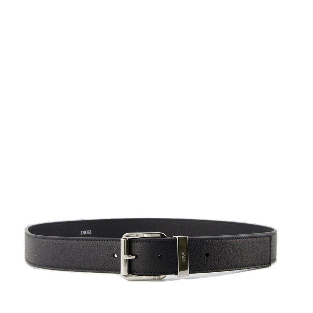 Shop Dior Homme Logo Printed Buckled Belt on Sale at  display picture 3