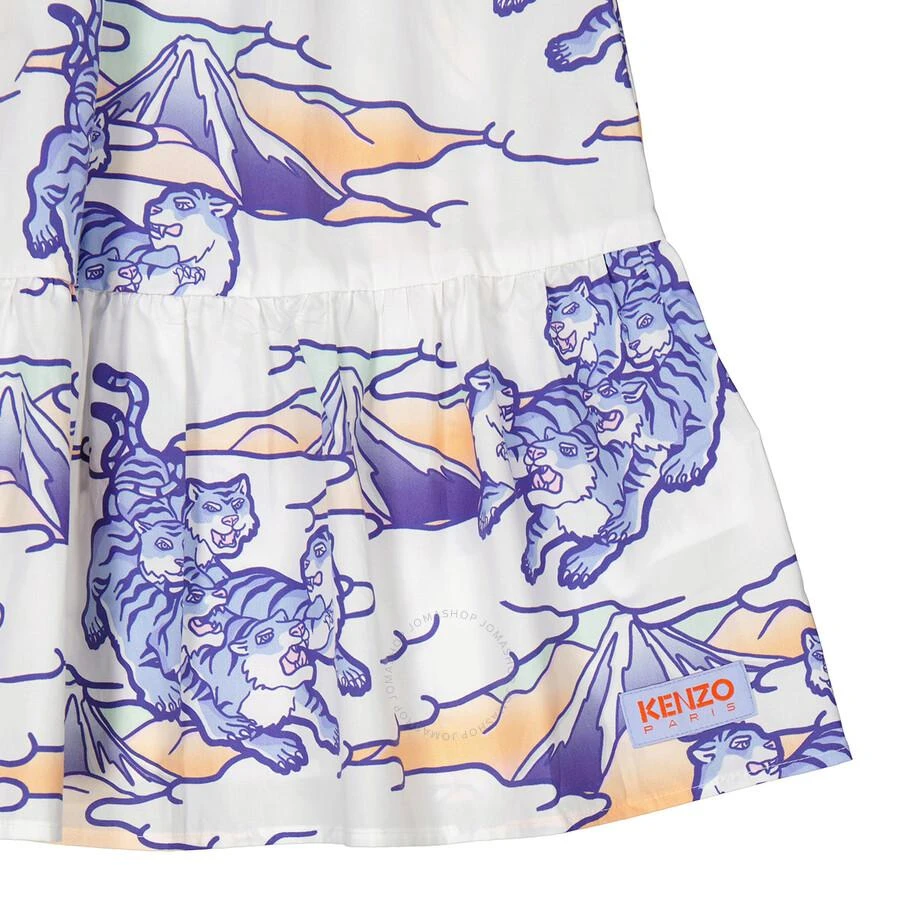 Kenzo Girls Cotton Poplin Graphic Print Dress 3