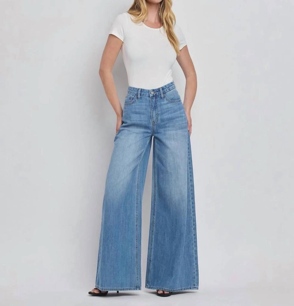 VERVET BY FLYING MONKEY Vervet By Flying Monkey - Super High Rise Wide Leg Jeans 2