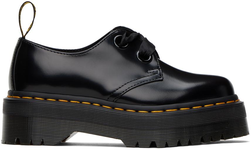 Dr. Martens Black Holly Platform Derbys