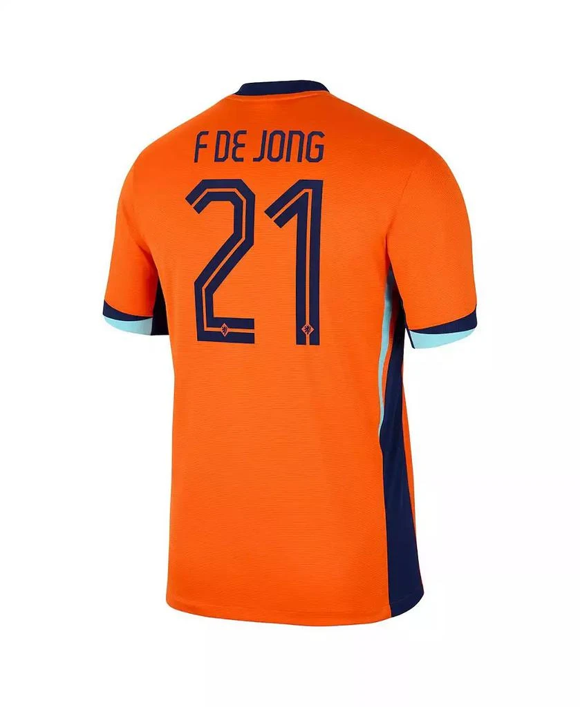 NIKE Men's Frenkie de Jong Orange Netherlands National Team 2024 Home Replica Jersey 2