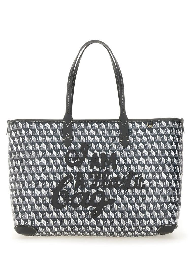 トートバッグ Anya Hindmarch BORSA TOTE \"I AM PLASTIC BAG\" (194839 BLACK) 23801303_53799182_600.jpg