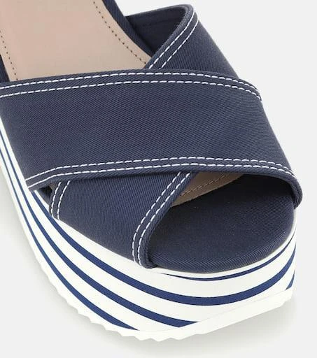 Miu Miu Cotton platform sandals 6