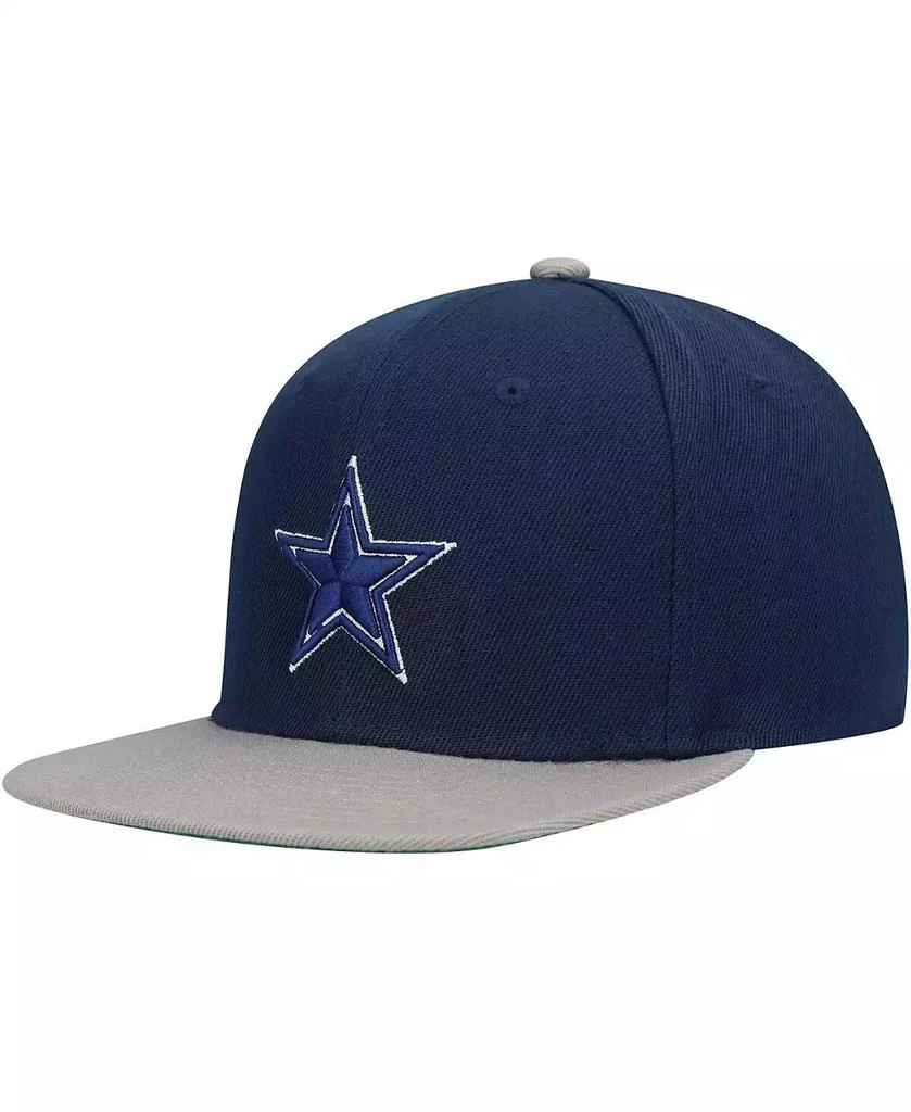 Mitchell & Ness Big Boys and Girls Navy/Silver Dallas Cowboys Two-Tone Snapback Hat 1
