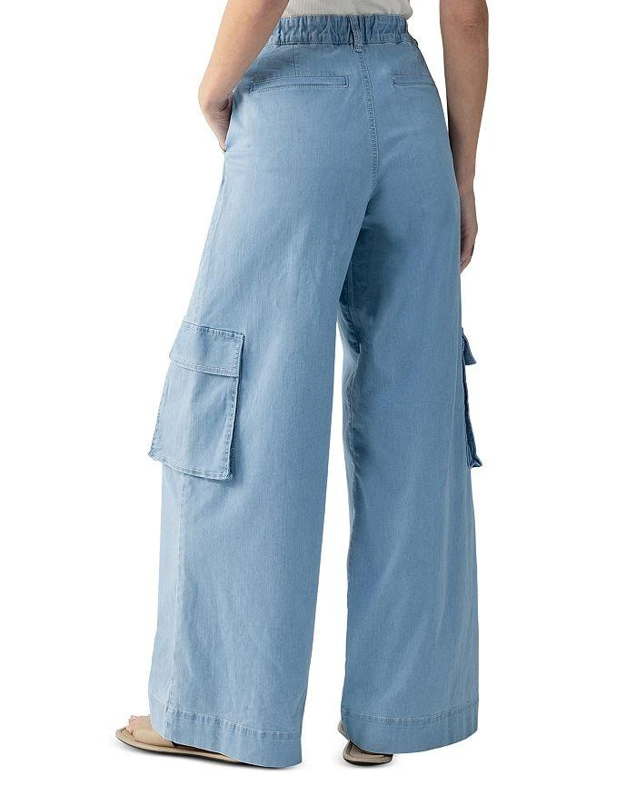 Sanctuary Sunset Denim Cargo Pants in Pale Blue 2