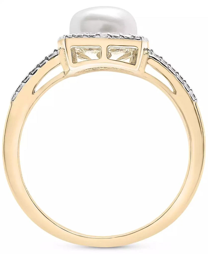 Macy's 3-Pc. Set Cultured Freshwater Pearl (6-7mm) & Diamond Accent Pendant Necklace, Earrings, and Ring in 14k Gold-Plated Sterling Silver 8