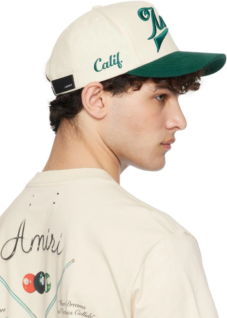 AMIRI Off-White & Green 'Amiri' Two Tone Canvas Cap 3