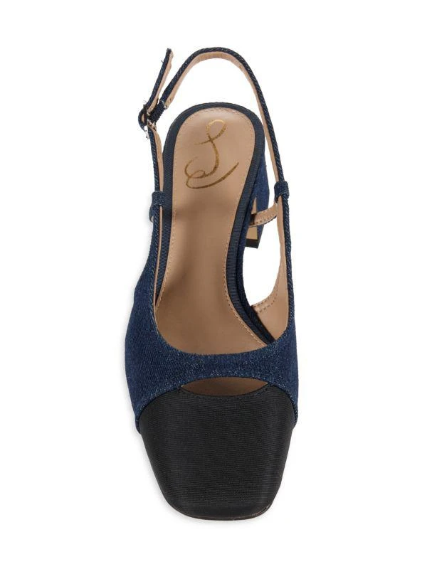 Sam Edelman Tarra Cap Toe Denim Pumps 5